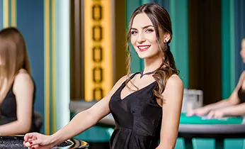 Sảnh casino trực tuyến Zowin với dealer xinh đẹp